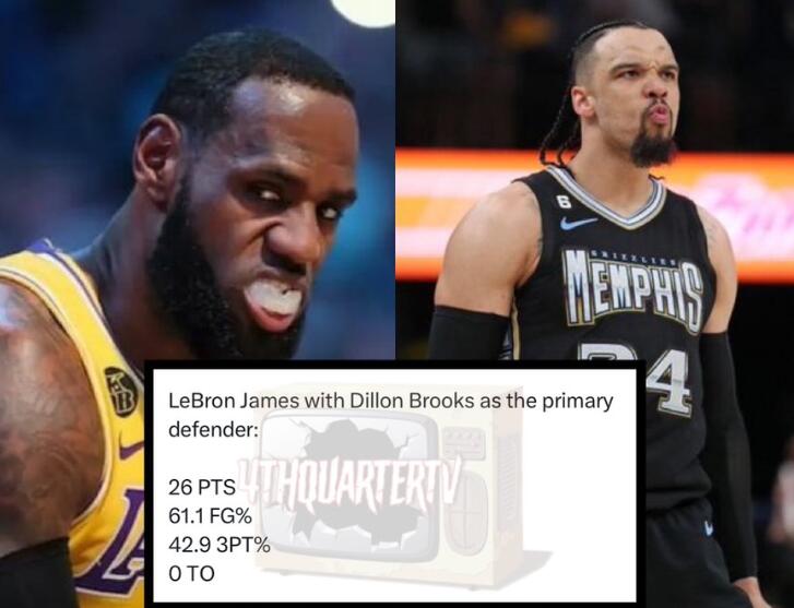 詹姆斯对阵狄龙-布鲁克斯：高效得分与统治力展现，NBA系列赛数据解析