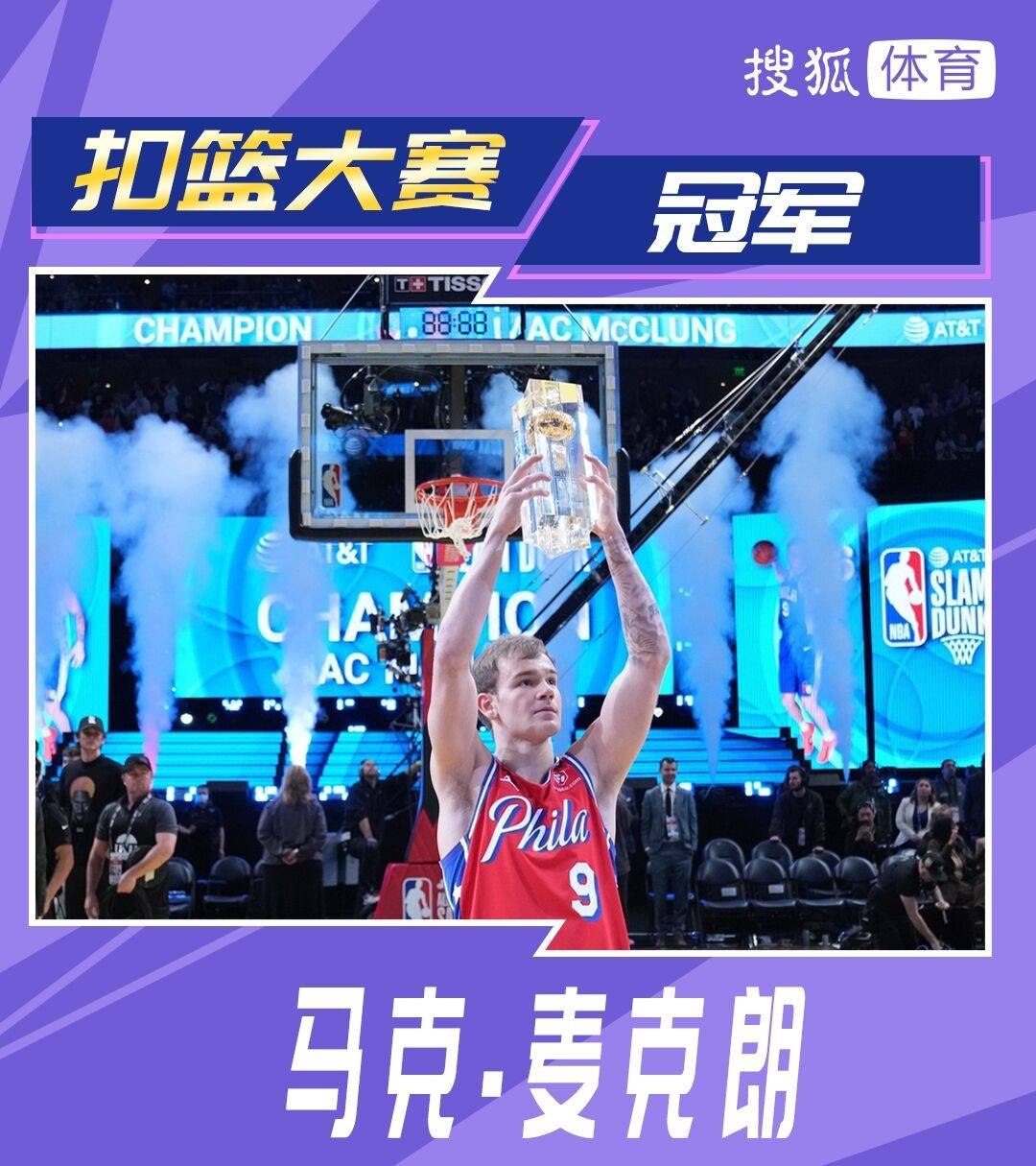 2023年NBA全明星扣篮大赛：麦克朗惊艳540度扣篮夺冠，盐湖城见证历史时刻